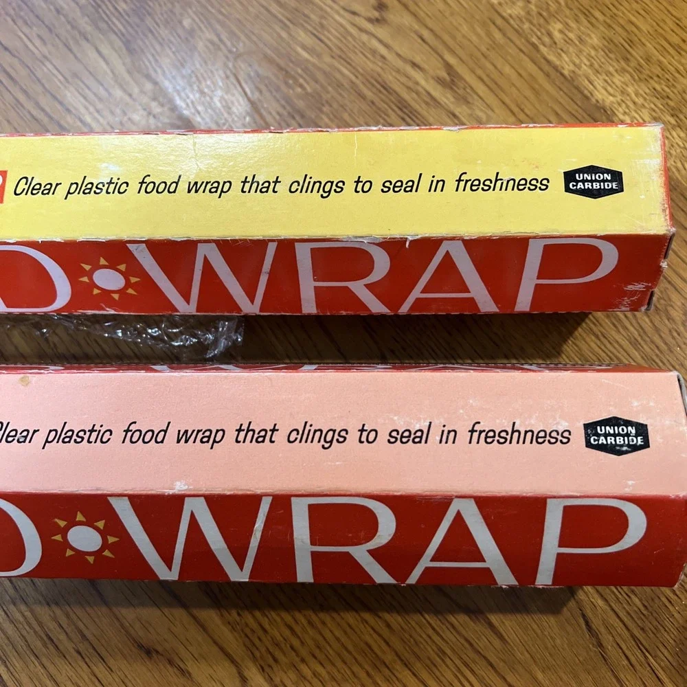 Vintage Glad Wrap Union Carbide Clear‎ Plastic 100 Ft Roll- See Details - READ